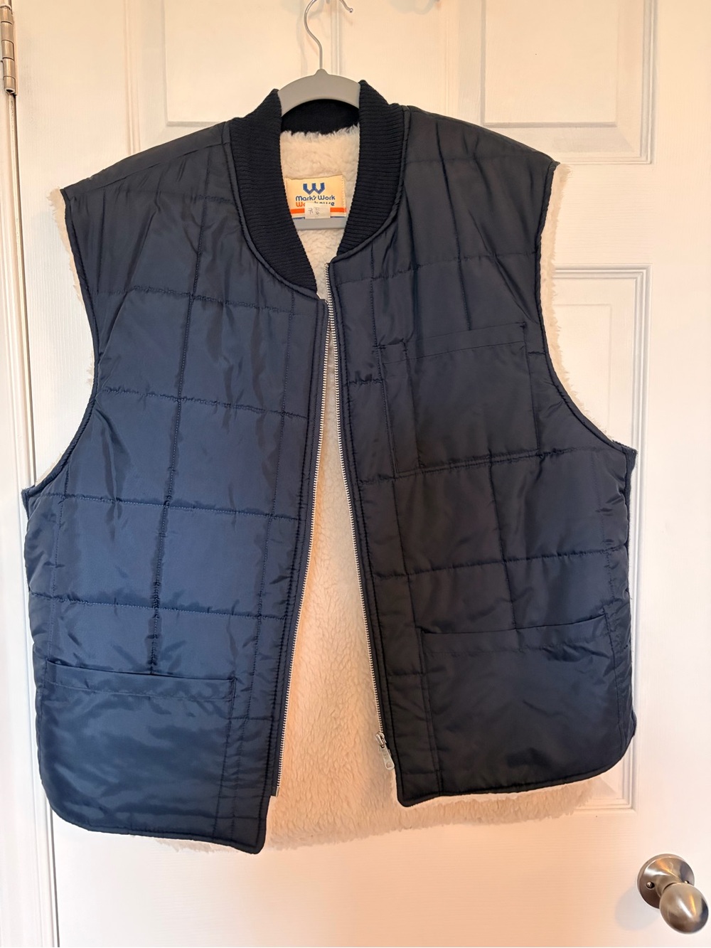 Vintage Mark’s Work Wearhouse faux shearling lined vest